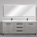 Eviva Lugano 84" Oak Modern Bathroom Vanity with White Integrated Acrylic Double Sink