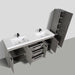 Eviva Lugano 84" Oak Modern Bathroom Vanity with White Integrated Acrylic Double Sink