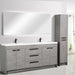 Eviva Lugano 84" Oak Modern Bathroom Vanity with White Integrated Acrylic Double Sink