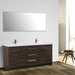 Eviva Lugano 84" Oak Modern Bathroom Vanity with White Integrated Acrylic Double Sink