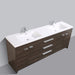 Eviva Lugano 84" Oak Modern Bathroom Vanity with White Integrated Acrylic Double Sink