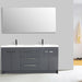 Eviva Lugano 84" Oak Modern Bathroom Vanity with White Integrated Acrylic Double Sink