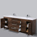 Eviva Lugano 84" Oak Modern Bathroom Vanity with White Integrated Acrylic Double Sink