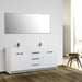 Eviva Lugano 84" Oak Modern Bathroom Vanity with White Integrated Acrylic Double Sink
