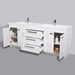 Eviva Lugano 84" Oak Modern Bathroom Vanity with White Integrated Acrylic Double Sink