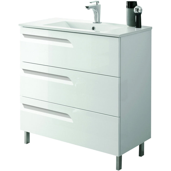 Eviva Vitta 24" Modern Bathroom Vanity with White Integrated Porcelain Sink