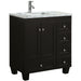 Eviva Happy 30" x 18" Transitional Bathroom Vanity with white carrara marble counter-top