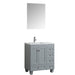 Eviva Happy 30" x 18" Transitional Bathroom Vanity with white carrara marble counter-top