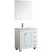 Eviva Happy 30" x 18" Transitional Bathroom Vanity with white carrara marble counter-top