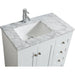 Eviva Happy 30" x 18" Transitional Bathroom Vanity with white carrara marble counter-top