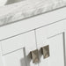 Eviva Hampton 36 in. Transitional Bathroom Vanity with White Carrara Countertop and White Undermount Porcelain Sink