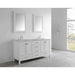Eviva Aberdeen 78" Transitional White Bathroom Vanity with White Carrera Countertop