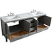 Eviva Aberdeen 84? Transitional Bathroom Vanity with White Carrera Countertop