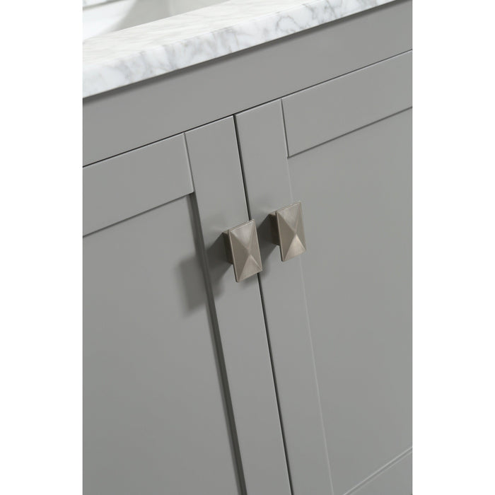 Eviva Aberdeen 84? Transitional Bathroom Vanity with White Carrera Countertop