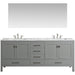 Eviva Aberdeen 84? Transitional Bathroom Vanity with White Carrera Countertop