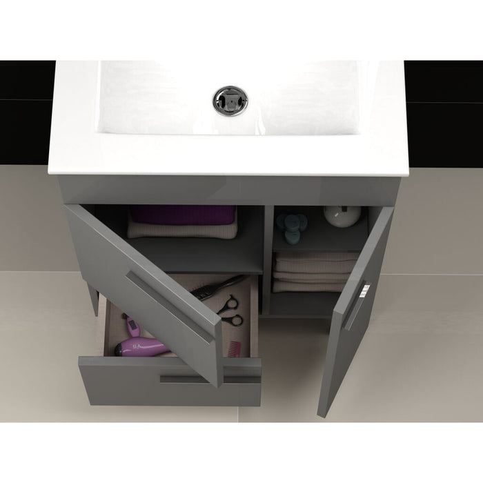 Eviva Cup 24" Modern Bathroom Vanity with White Integrated Porcelain Sink