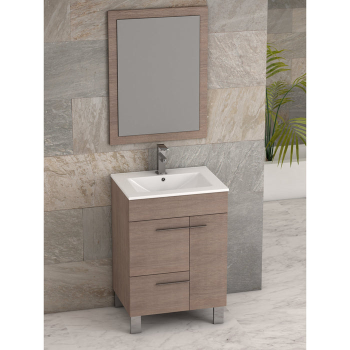 Eviva Cup 24" Modern Bathroom Vanity with White Integrated Porcelain Sink