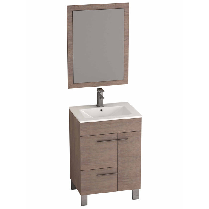 Eviva Cup 24" Modern Bathroom Vanity with White Integrated Porcelain Sink