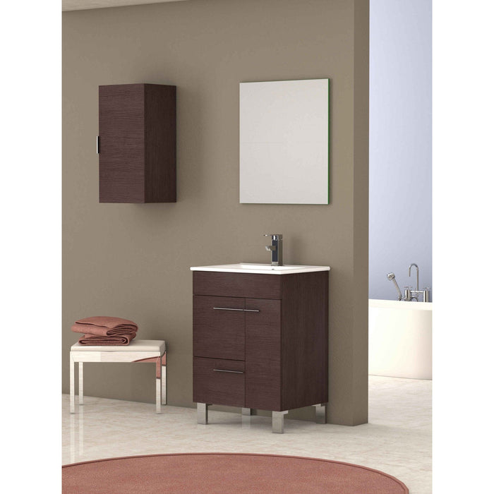 Eviva Cup 24" Modern Bathroom Vanity with White Integrated Porcelain Sink