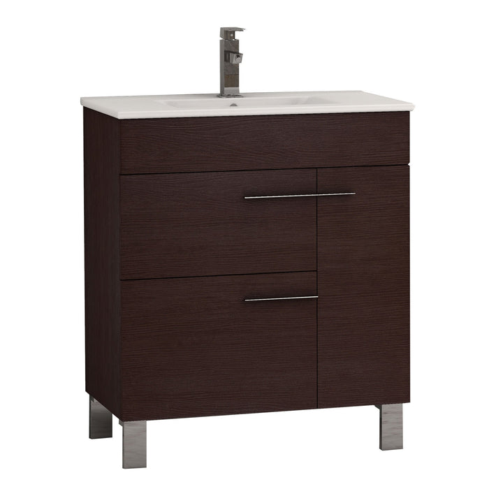 Eviva Cup 24" Modern Bathroom Vanity with White Integrated Porcelain Sink