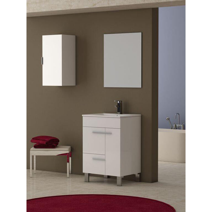 Eviva Cup 24" Modern Bathroom Vanity with White Integrated Porcelain Sink