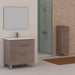 Eviva Cup 31.5" Grey Modern Bathroom Vanity with White Integrated Porcelain Sink