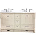 Eviva Booster 72 in. Double Sink Vanity in White with White Carrara Marble Countertop