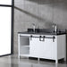 Eviva Dallas 60 in. White Bathroom Vanity with Absolute Black Granite Countertop