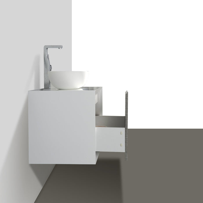 Eviva Santa Monica 36 in Wall Mount Bathroom Vanity with White Porcelain Vessel Sink