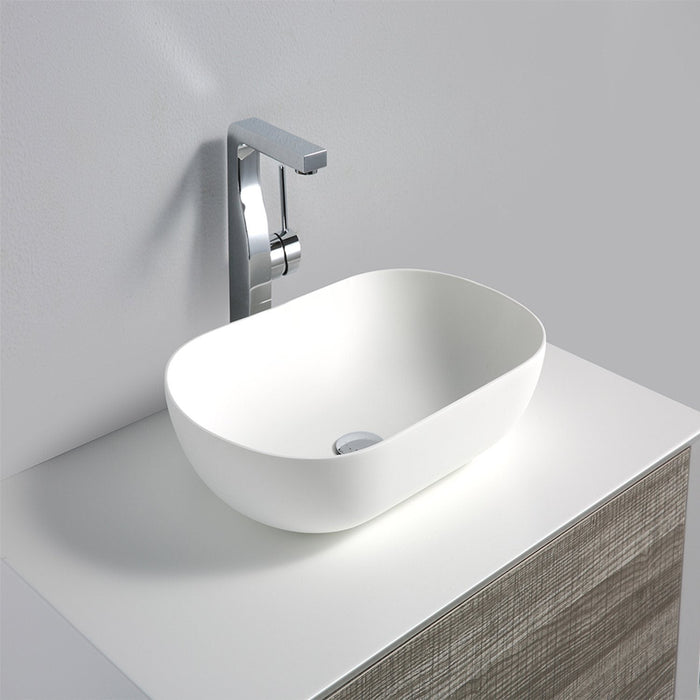 Eviva Santa Monica 36 in Wall Mount Bathroom Vanity with White Porcelain Vessel Sink