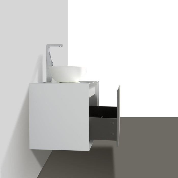 Eviva Santa Monica 36 in Wall Mount Bathroom Vanity with White Porcelain Vessel Sink