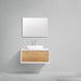 Eviva Santa Monica 36 in Wall Mount Bathroom Vanity with White Porcelain Vessel Sink