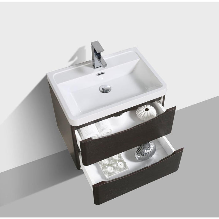 Eviva Smile 24" Modern Bathroom Vanity Set with Integrated White Acrylic Sink