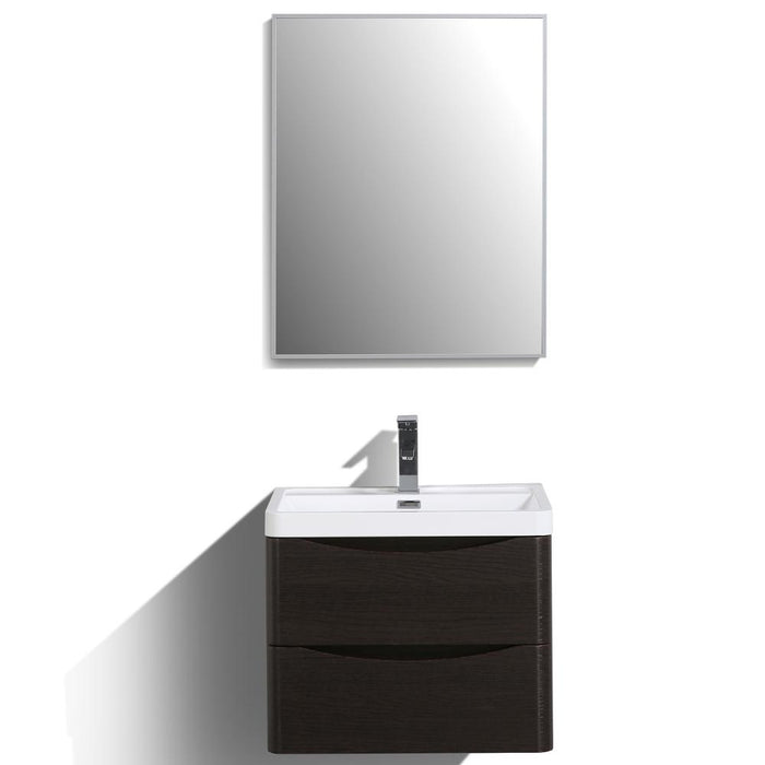 Eviva Smile 24" Modern Bathroom Vanity Set with Integrated White Acrylic Sink