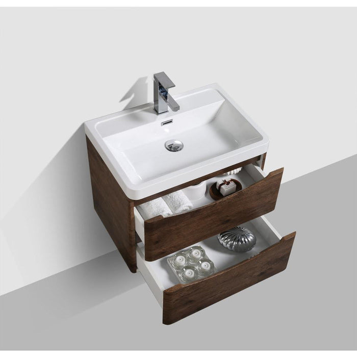 Eviva Smile 24" Modern Bathroom Vanity Set with Integrated White Acrylic Sink