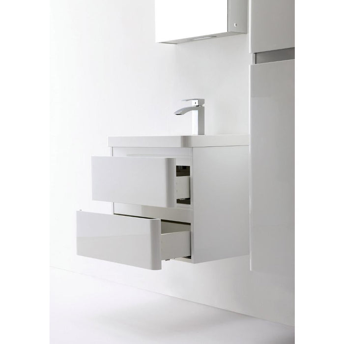 Eviva Glazzy 24" Wall Mount Modern Bathroom Vanity High Glossy White