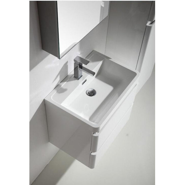 Eviva Glazzy 24" Wall Mount Modern Bathroom Vanity High Glossy White