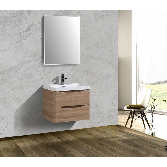 Eviva Smile 24" Modern Bathroom Vanity Set with Integrated White Acrylic Sink