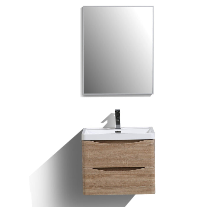 Eviva Smile 24" Modern Bathroom Vanity Set with Integrated White Acrylic Sink