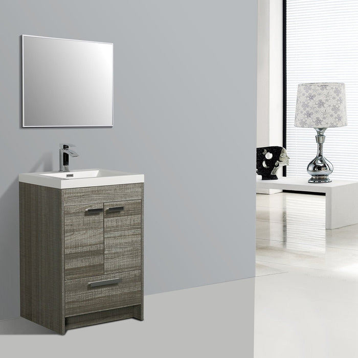 Eviva Lugano 24" Modern Bathroom Vanity with White Integrated Acrylic Sink