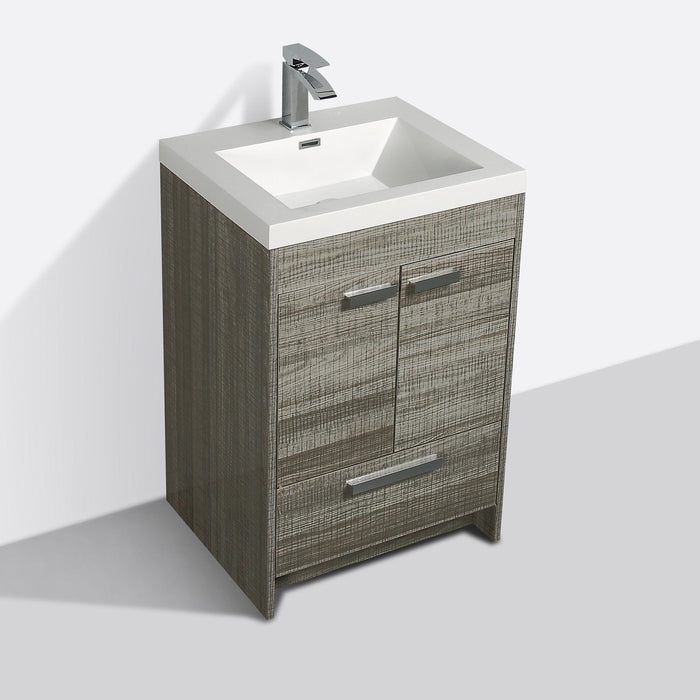 Eviva Lugano 24" Modern Bathroom Vanity with White Integrated Acrylic Sink