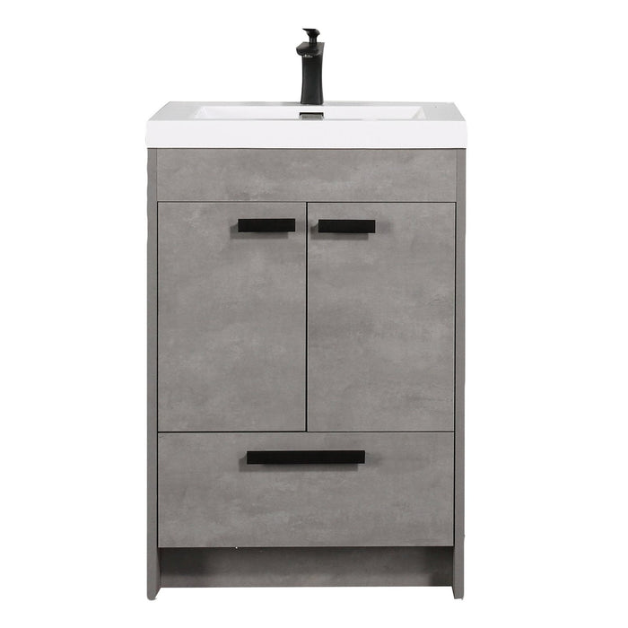 Eviva Lugano 24" Modern Bathroom Vanity with White Integrated Acrylic Sink