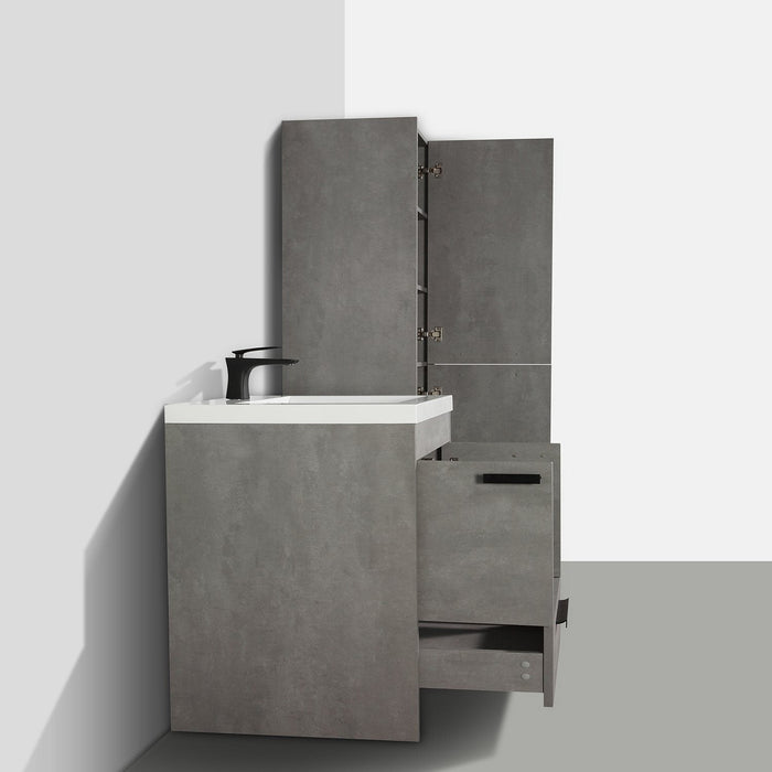 Eviva Lugano 24" Modern Bathroom Vanity with White Integrated Acrylic Sink