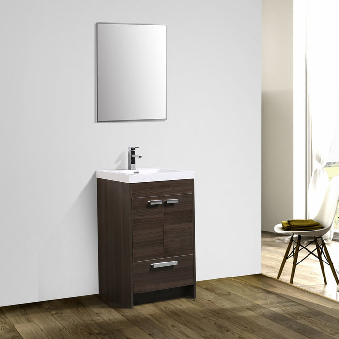 Eviva Lugano 24" Modern Bathroom Vanity with White Integrated Acrylic Sink