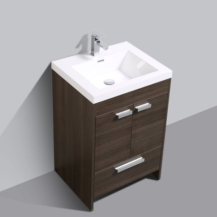 Eviva Lugano 24" Modern Bathroom Vanity with White Integrated Acrylic Sink