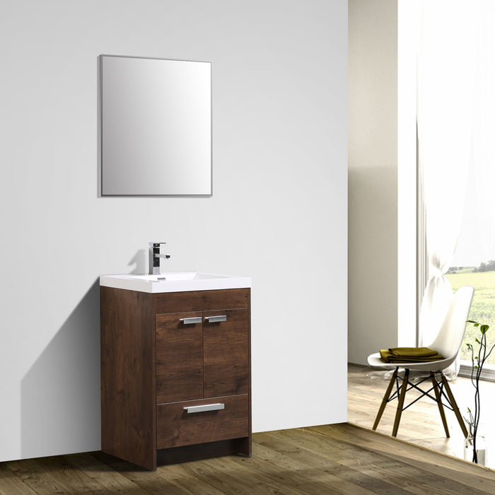 Eviva Lugano 24" Modern Bathroom Vanity with White Integrated Acrylic Sink