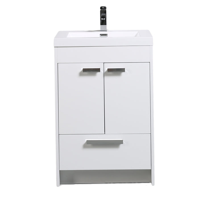 Eviva Lugano 24" Modern Bathroom Vanity with White Integrated Acrylic Sink