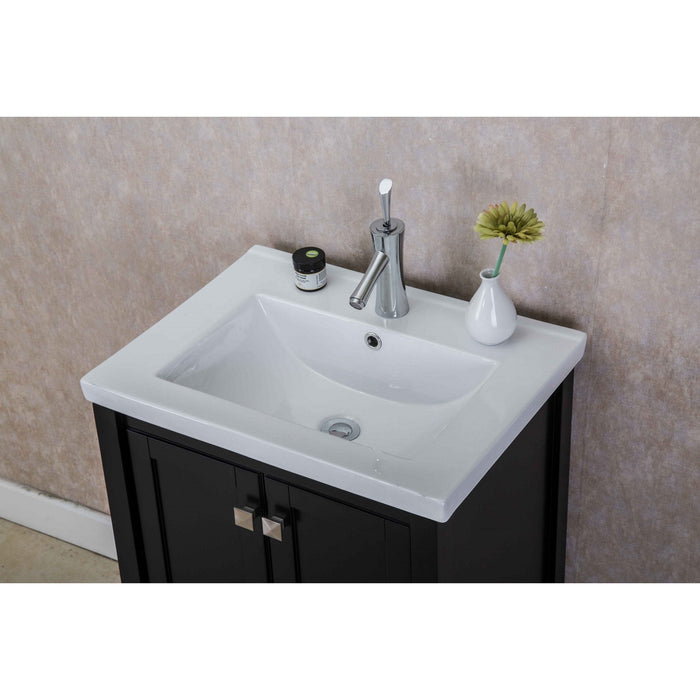 Eviva Tiblisi 24" Modern/Transitional Bathroom Vanity with White Porcelain Sink