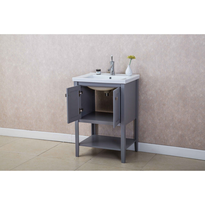 Eviva Tiblisi 24" Modern/Transitional Bathroom Vanity with White Porcelain Sink