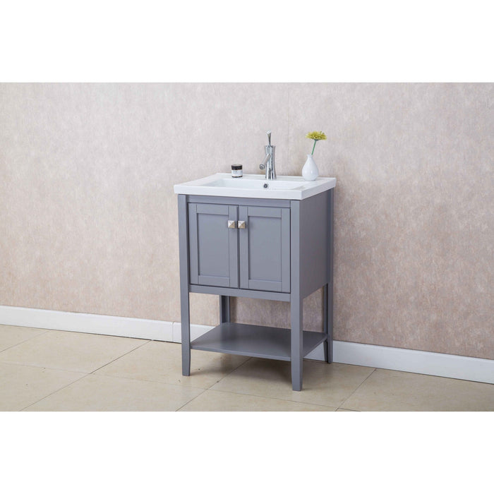 Eviva Tiblisi 24" Modern/Transitional Bathroom Vanity with White Porcelain Sink